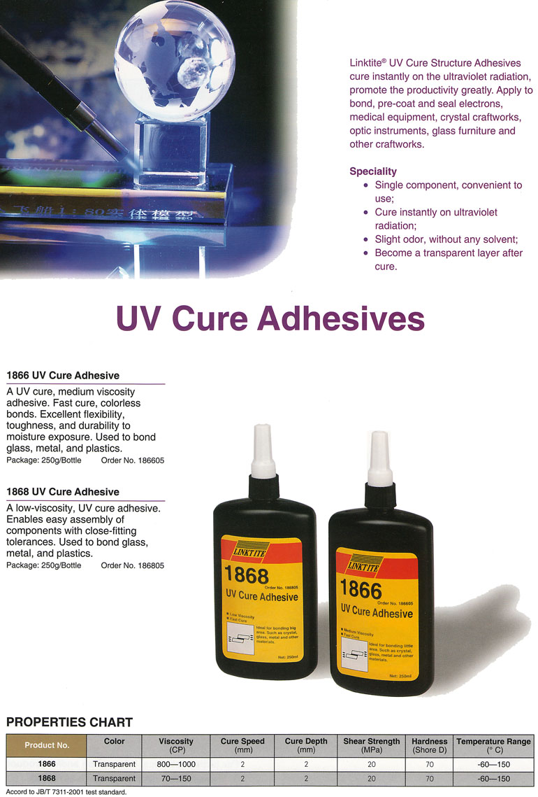 UV접착제 LINKTITE l 링크타이트 UV Cure Adhesives